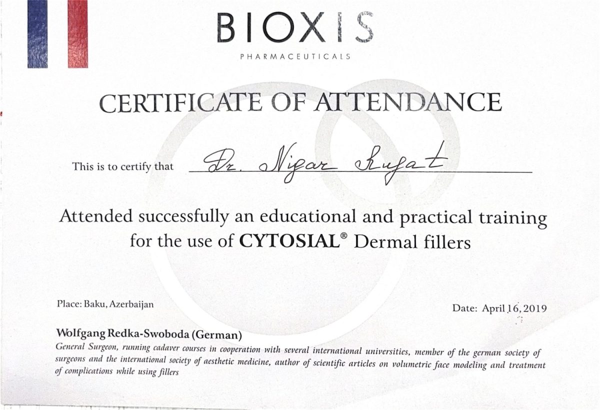 Bioxis Pharmaceuticals – Cytosial Dermal Fillers Training – Dr. Nigar Rüfət