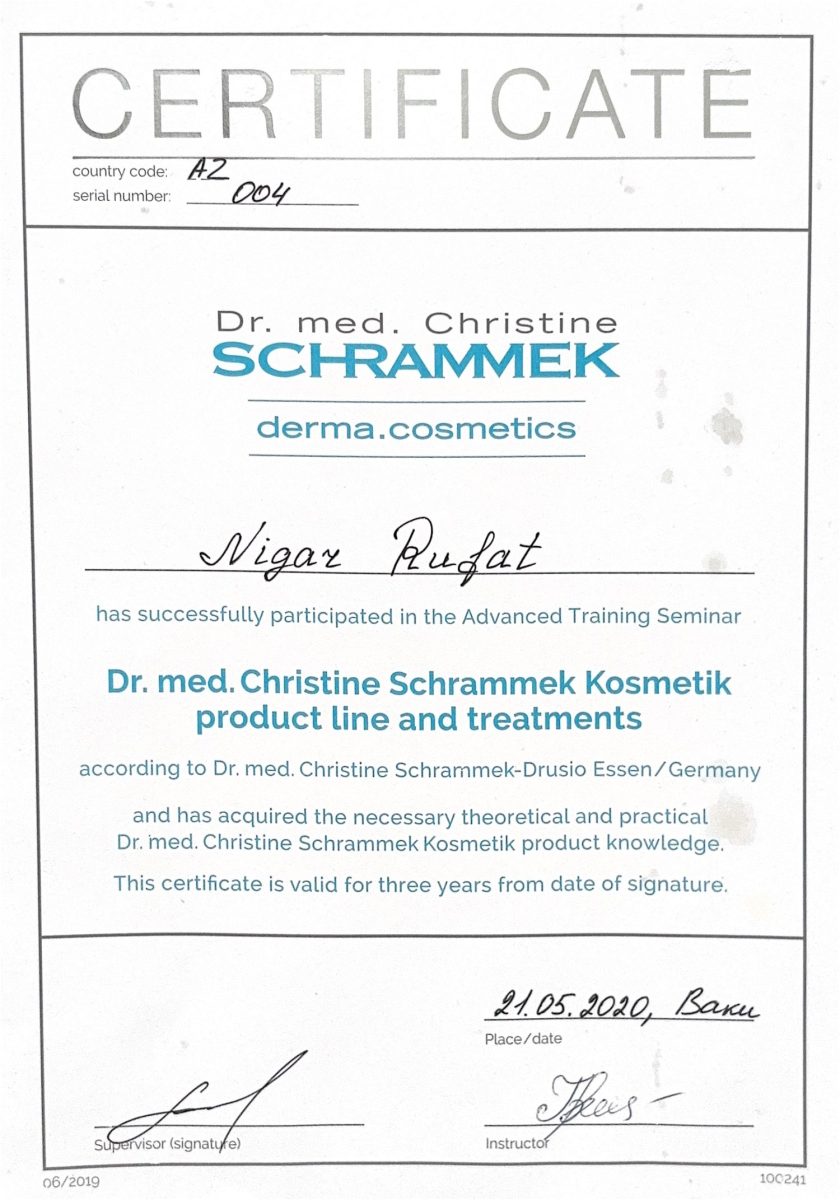 Dr. Christine Schrammek – derma.cosmetics Product Line Training – Dr. Nigar Rüfət