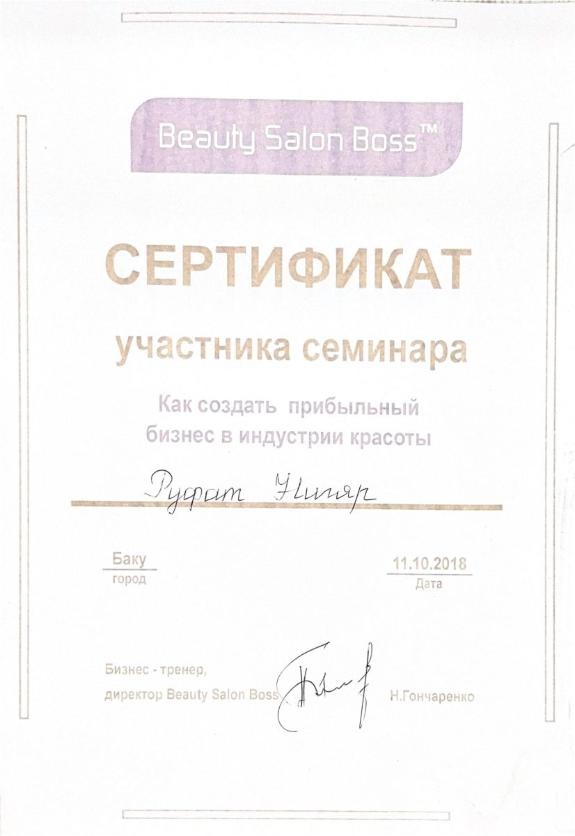 Beauty Salon Boss – Beauty Business Seminar – Dr. Nigar Rüfət