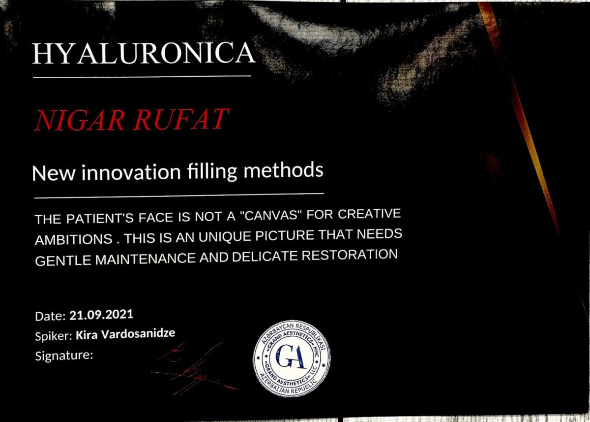 Hyaluronica – New Filling Methods – Dr. Nigar Rüfət