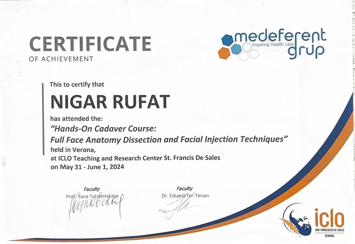 ICLO Verona – Hands-On Cadaver Course: Full Face Anatomy & Injection Techniques – Dr. Nigar Rüfət