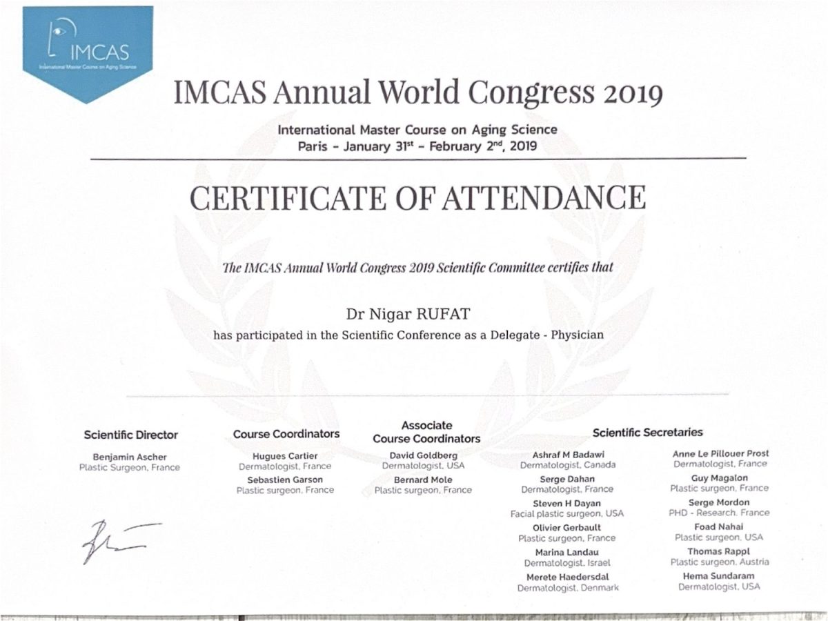IMCAS Annual World Congress 2019 – Paris – Dr. Nigar Rüfət