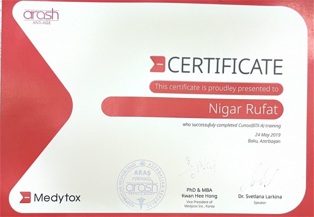 Medytox – Cunox (BTX-A) Botulinum Toxin Training – Dr. Nigar Rüfət