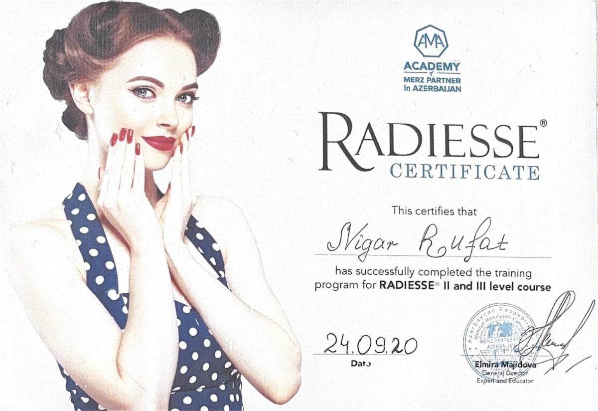 Radiesse (Merz Academy) – Level II & III Course – Dr. Nigar Rüfət