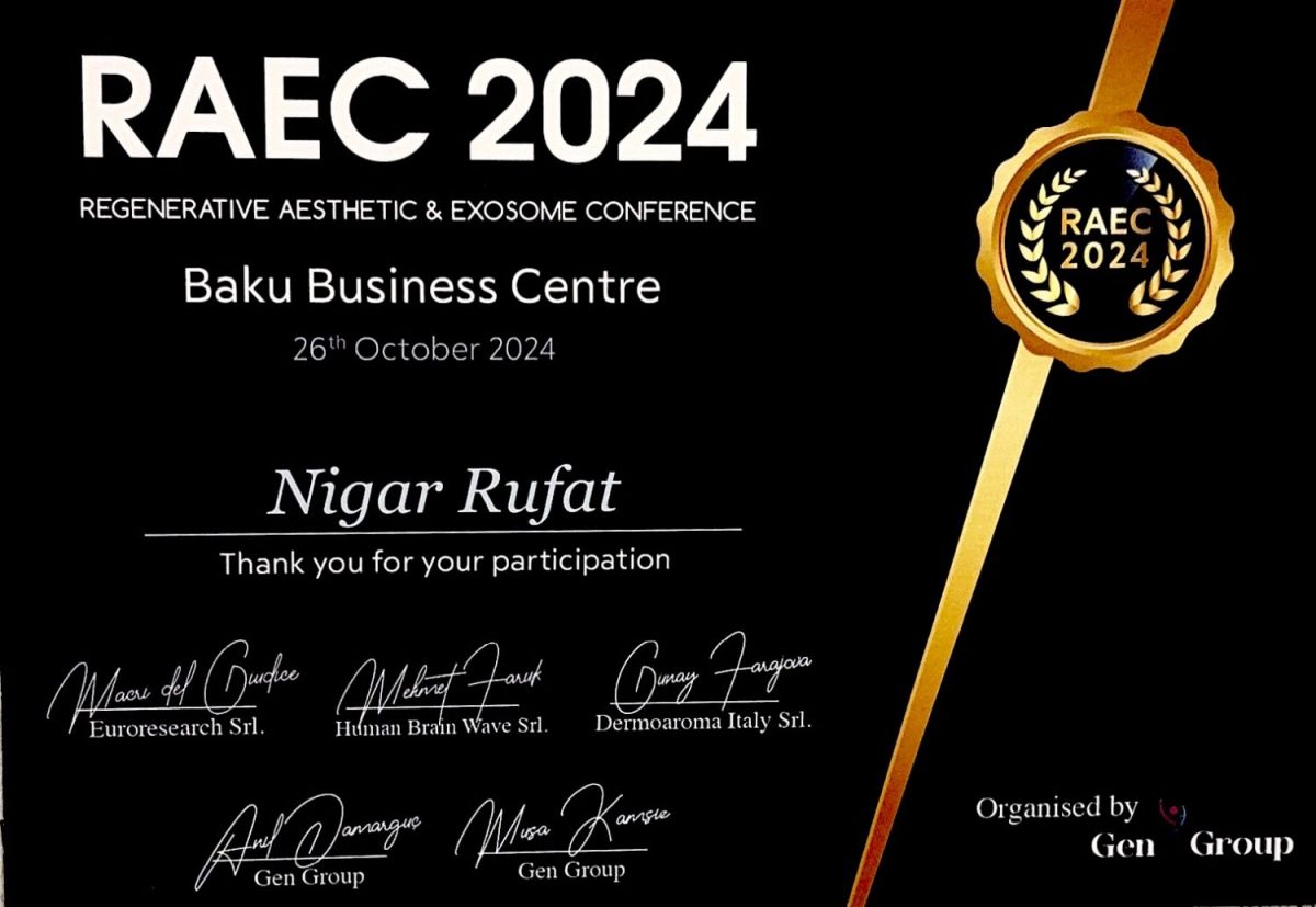 RAEC 2024 – Regenerative Aesthetic & Exosome Conference – Dr. Nigar Rüfət